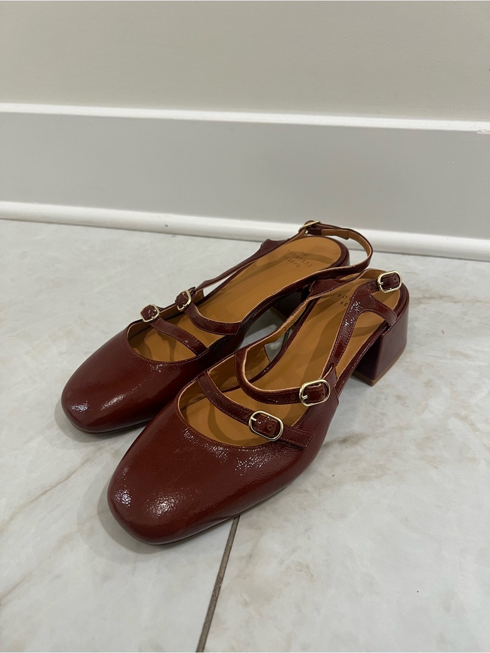 NEW Sezane Burgundy Paula Babies Shoes Size 39 - Picture 2 of 7